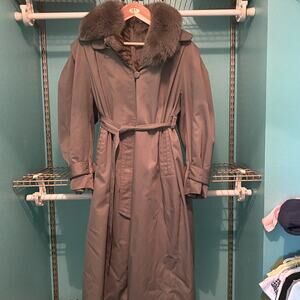 Vintage Christian Dior coat with for collar & trim